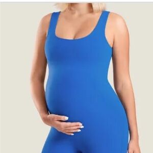 Blue Women's Maternity Butterluxe Romper XL